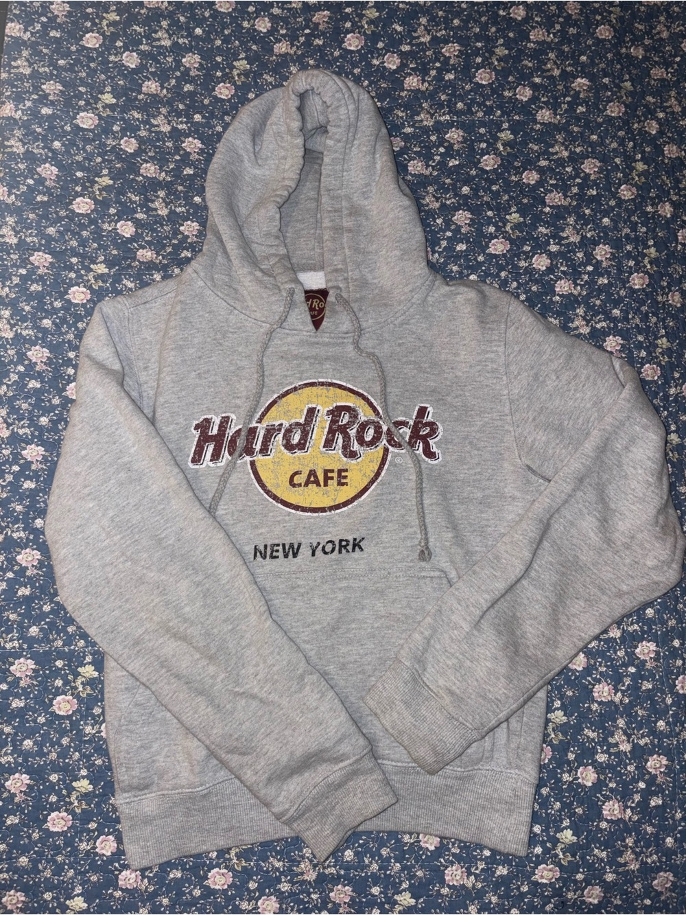 Hard Rock Cafe New York Gray Hoodie